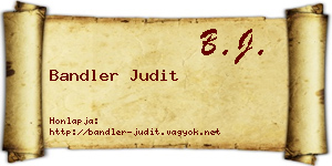 Bandler Judit névjegykártya